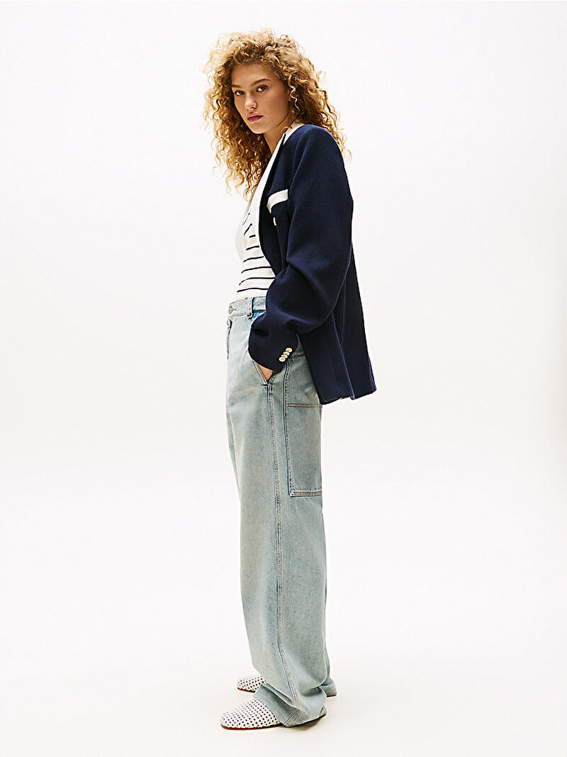 Kadın Utility Jean Pantolon Mavi  WW0WW475711CD