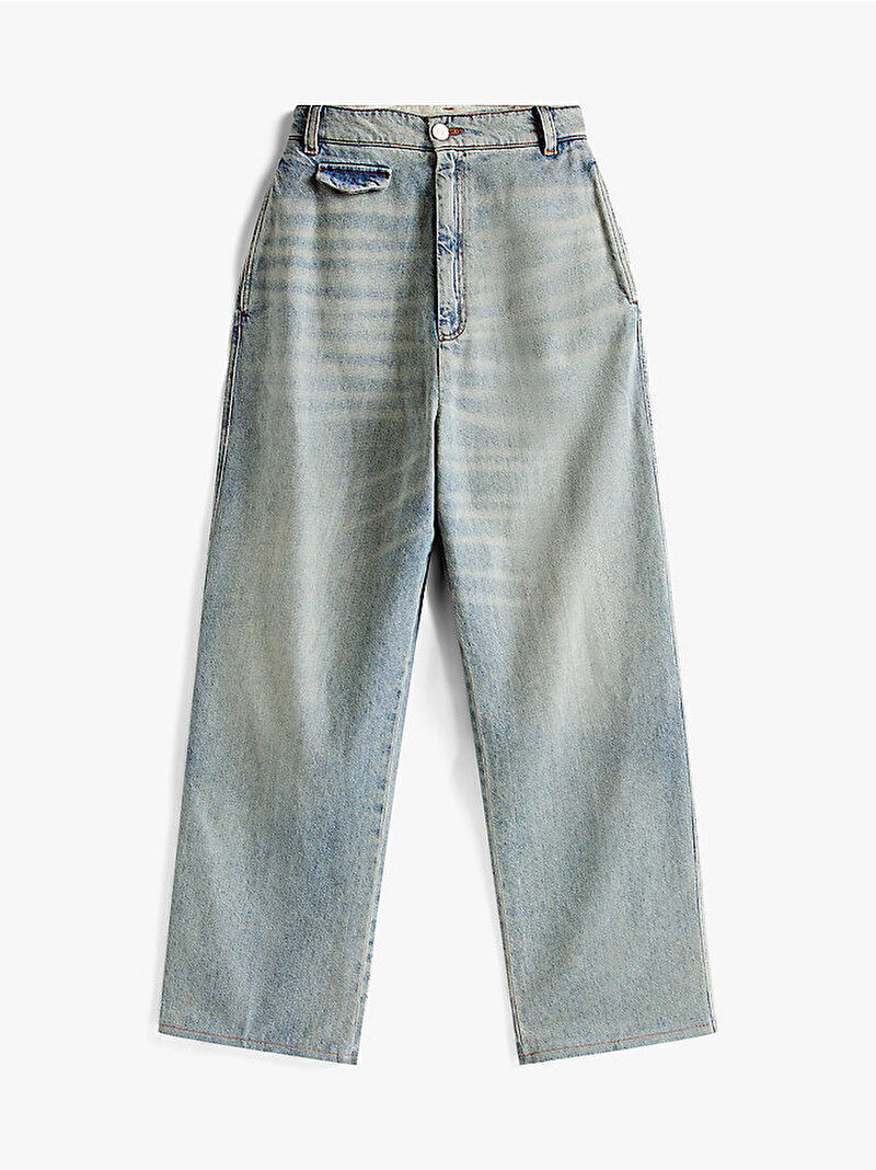 Kadın Utility Jean Pantolon Mavi  WW0WW475711CD