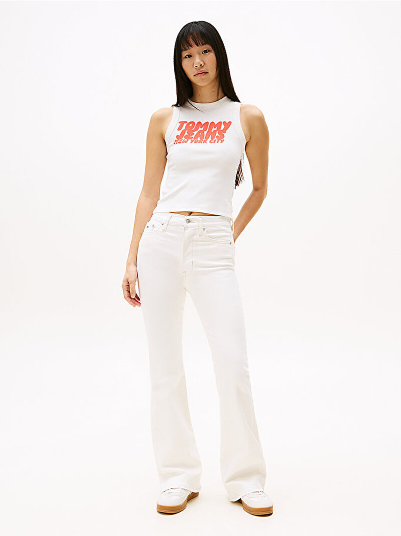 Kadın Sylvia High Bootcut Jean Pantolon Beyaz  DW0DW200321CE
