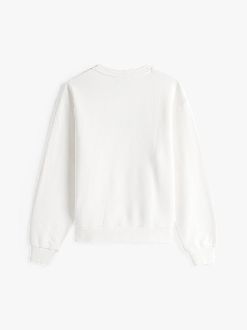 Kadın Adaptive Regular Sweatshirt Ekru WW0WW45875YBL