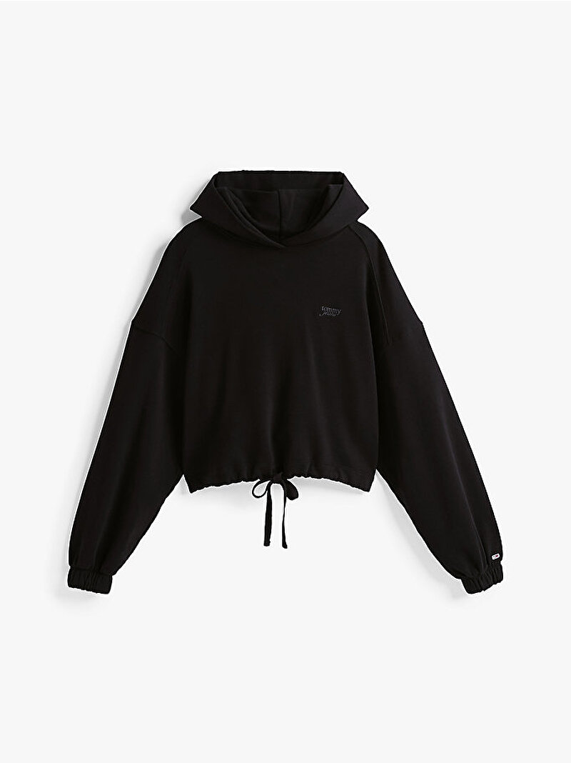 Kadın Tjw Crop Hoodie Siyah DW0DW20314BDS