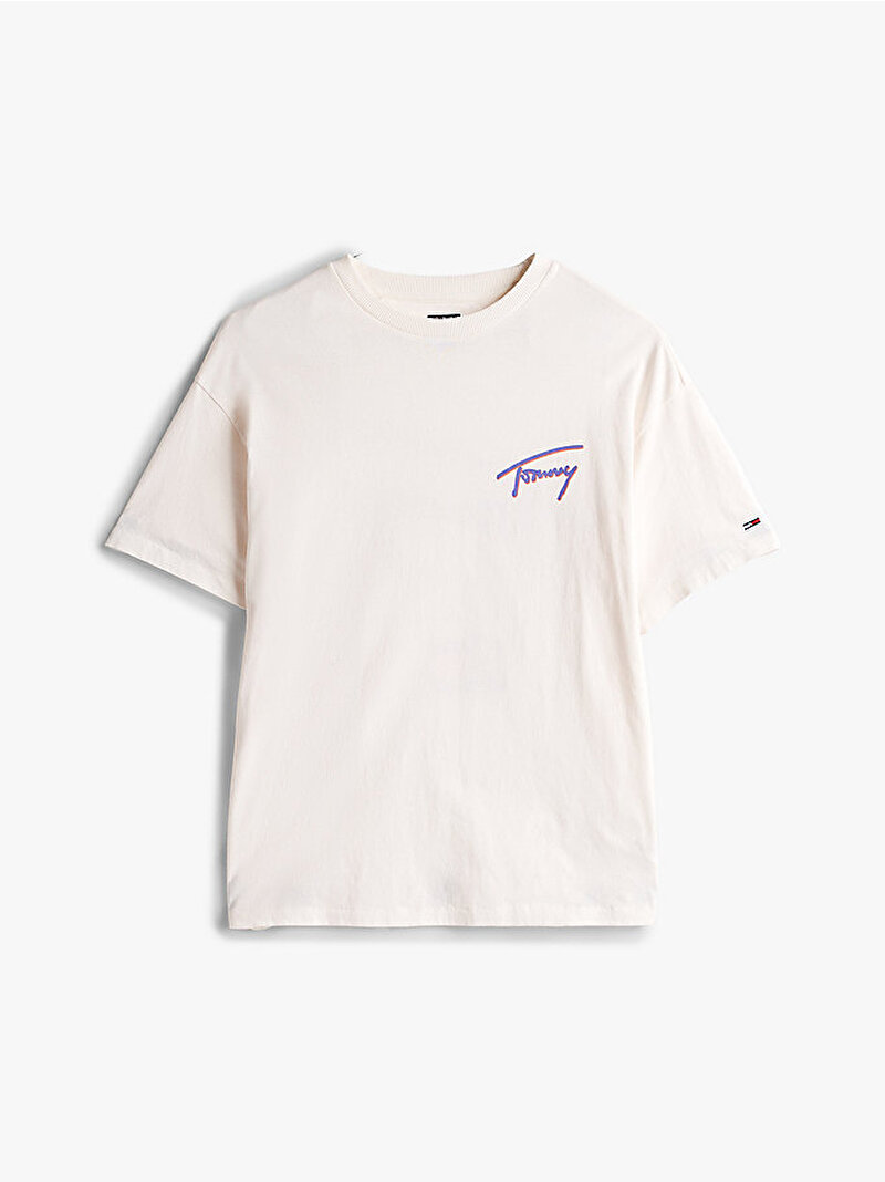 Erkek Tjm Rlx Faded Graphic T-Shirt Beyaz  DM0DM20768YBH