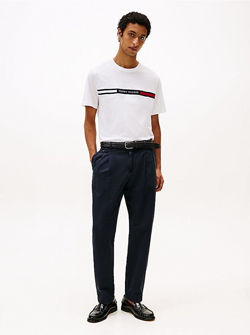 Erkek Hilfiger Chest Inser T-Shirt Beyaz  MW0MW36498YBR