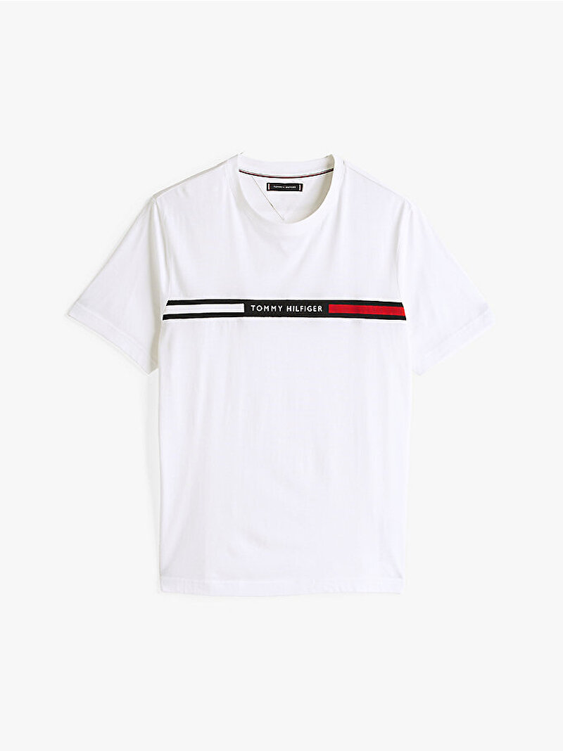 Erkek Hilfiger Chest Inser T-Shirt Beyaz  MW0MW36498YBR