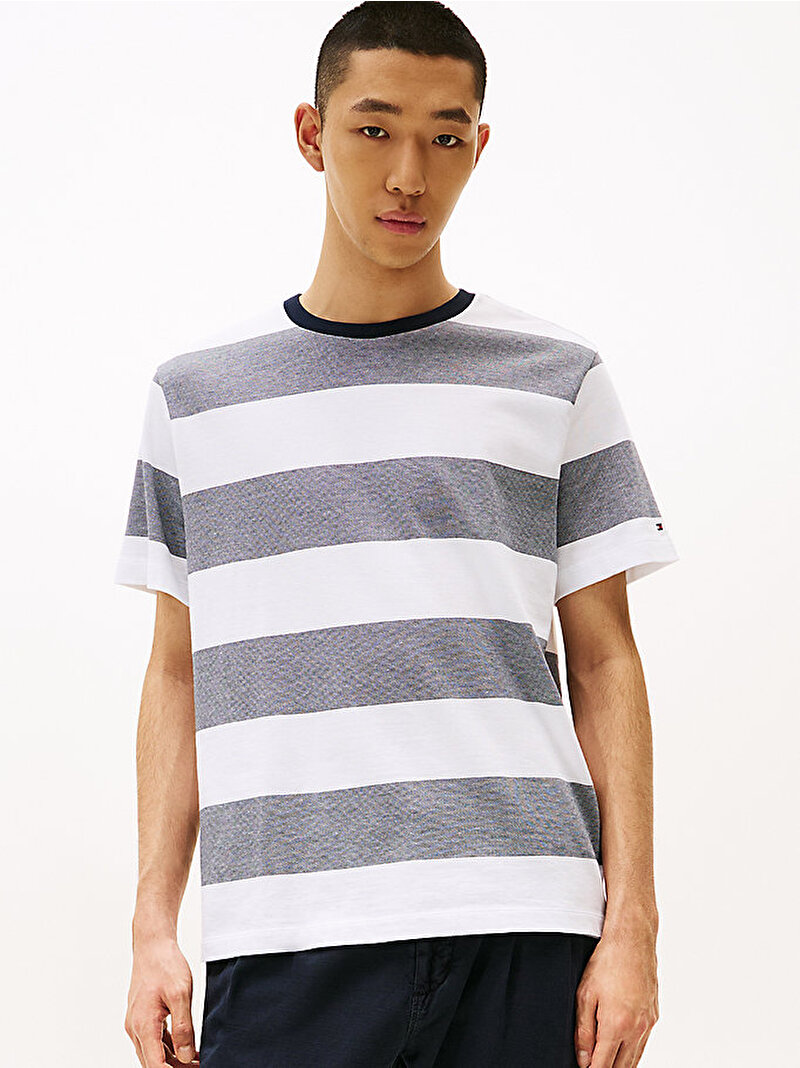 Erkek Regular Fit Striped T-Shirt Çok renkli MW0MW386490A4