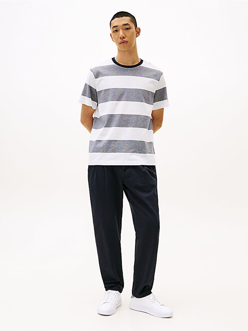 Erkek Regular Fit Striped T-Shirt Çok renkli MW0MW386490A4
