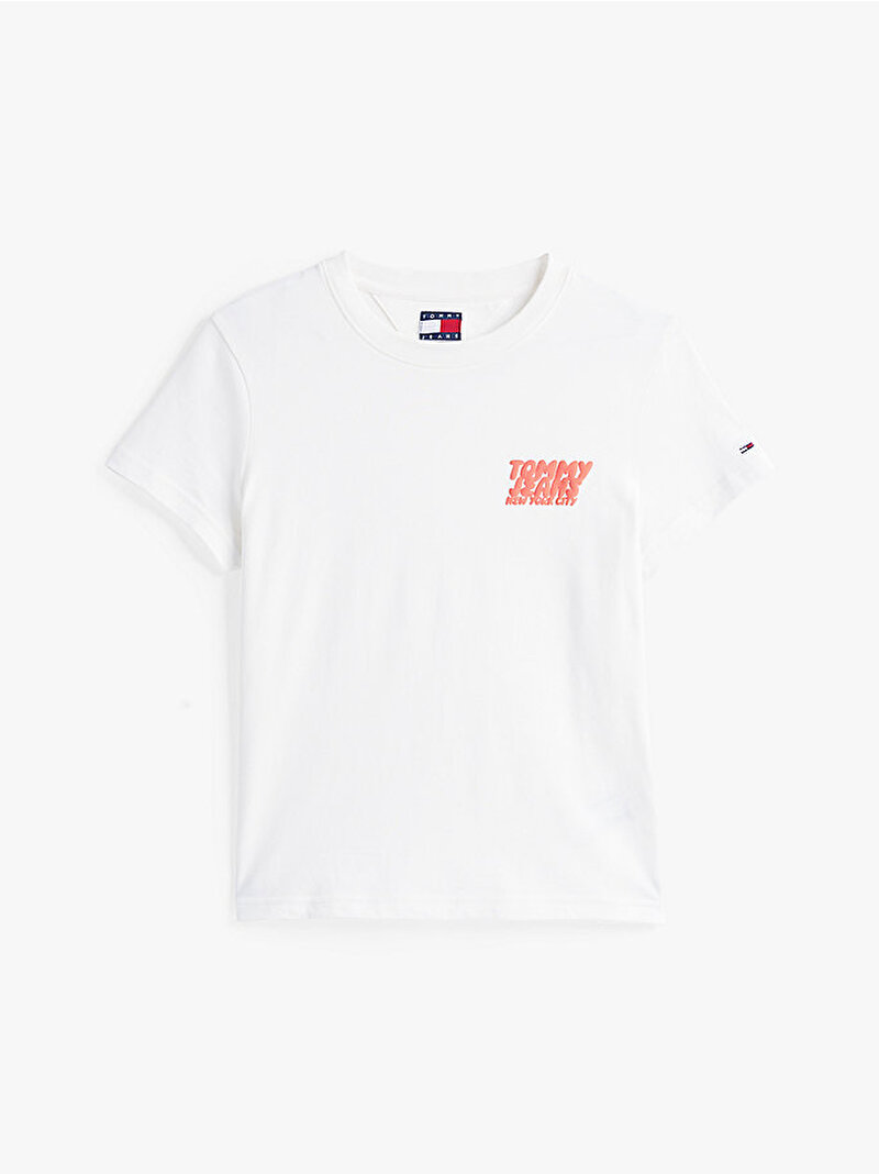 Kadın Tjw Reg Tj Bubble T-Shirt Ekru DW0DW21338YBL