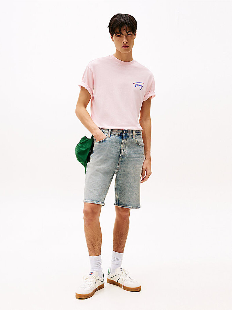 Erkek Tjm Rlx Faded Graphic T-Shirt Pembe  DM0DM20768TH3