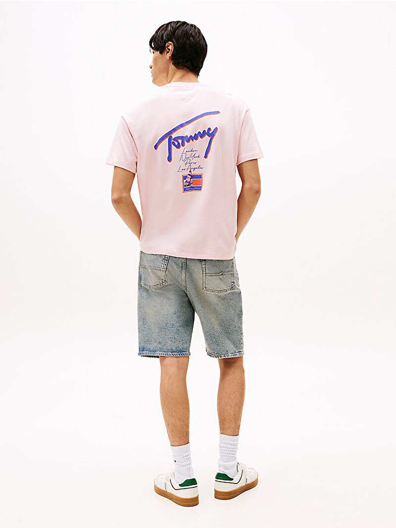 Erkek Tjm Rlx Faded Graphic T-Shirt Pembe  DM0DM20768TH3