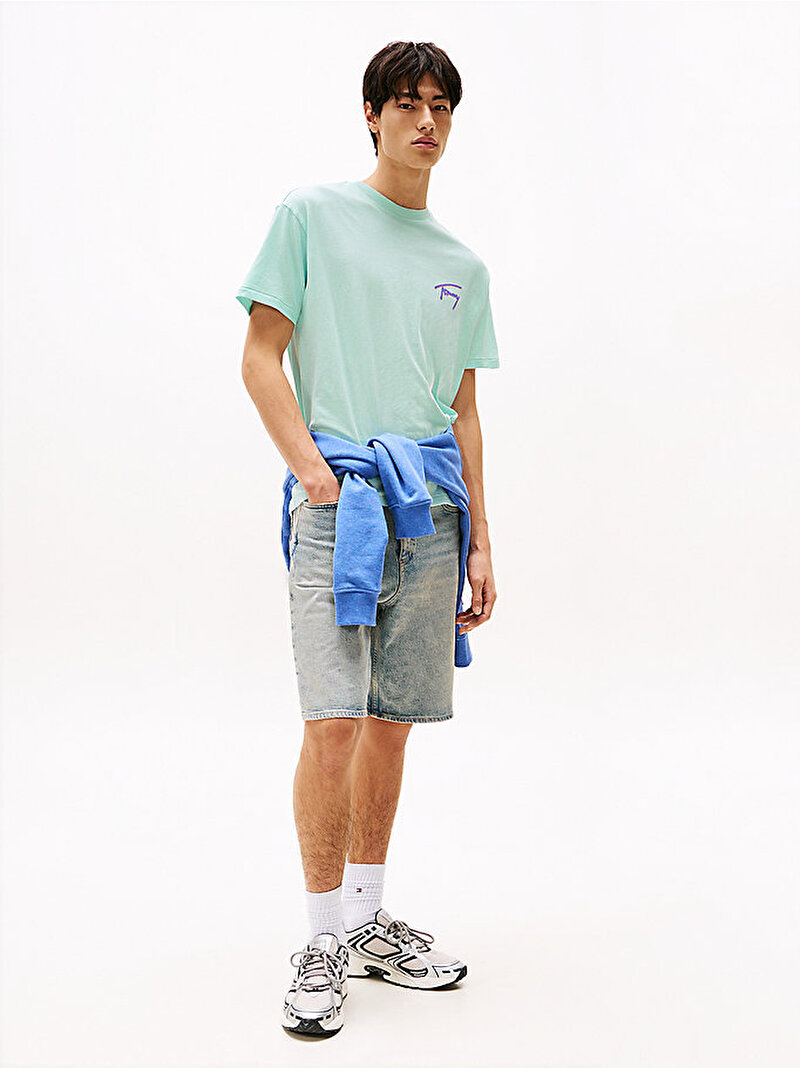 Erkek Tjm Rlx Faded Graphic T-Shirt Yeşil DM0DM20768L6V