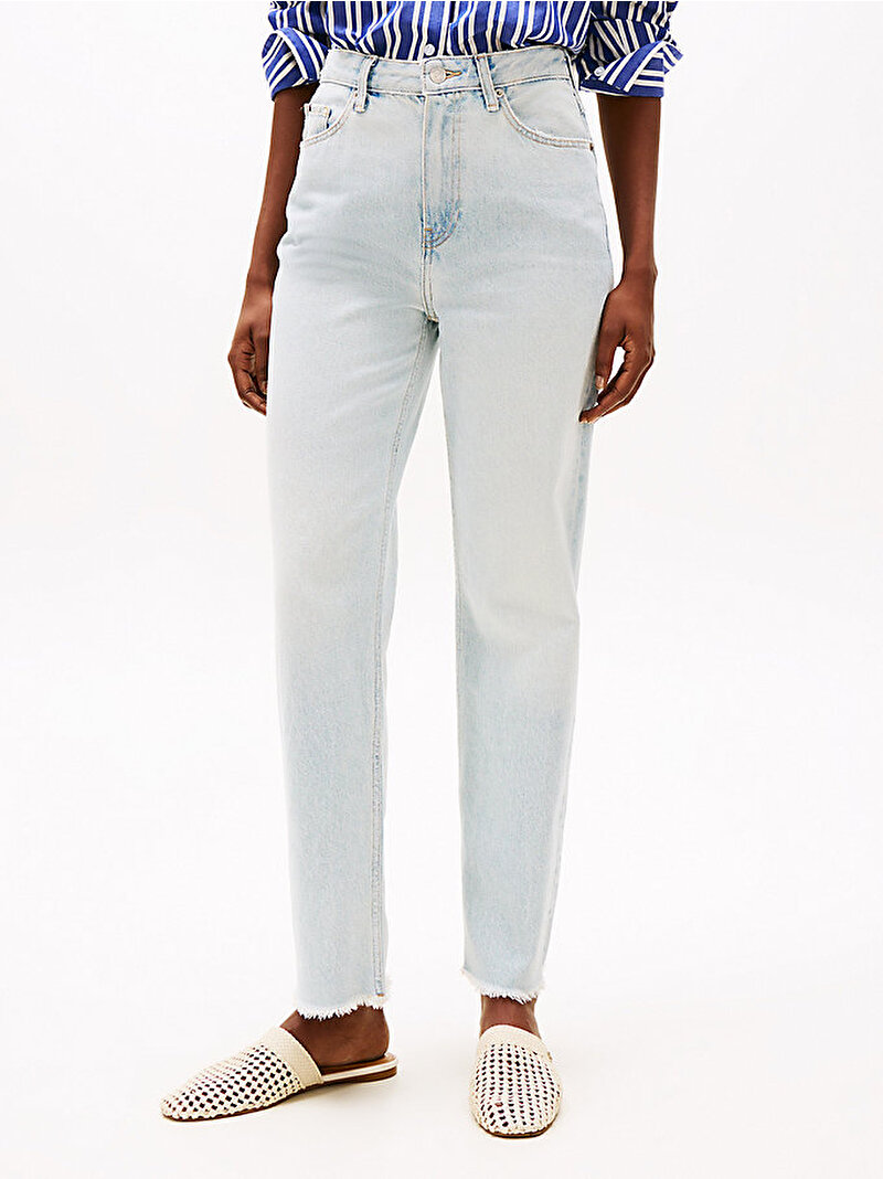 Kadın Classic Straight Jean Pantolon Mavi  WW0WW443711AB