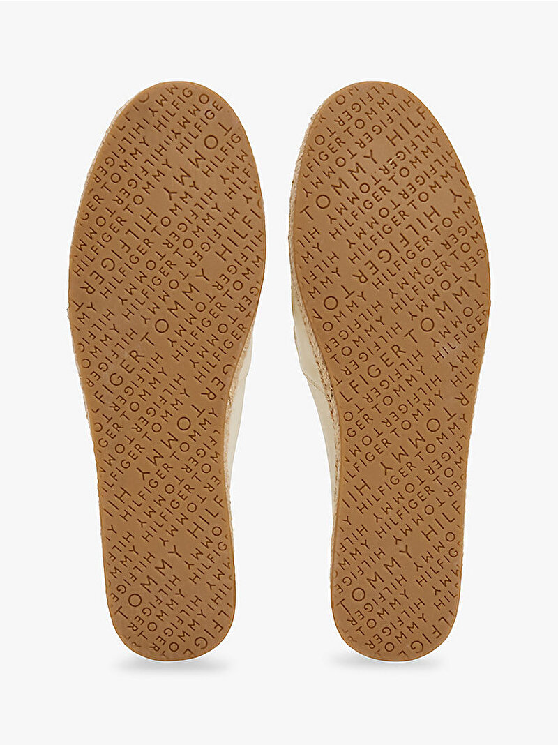 Kadın TH Logo Leather Espadril Bej  FW0FW08540ACJ