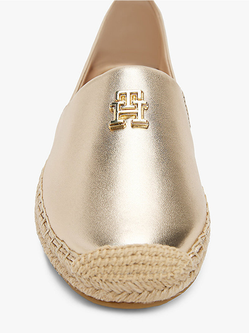 Kadın TH Logo Metallic Espadril Gold FW0FW086520HS