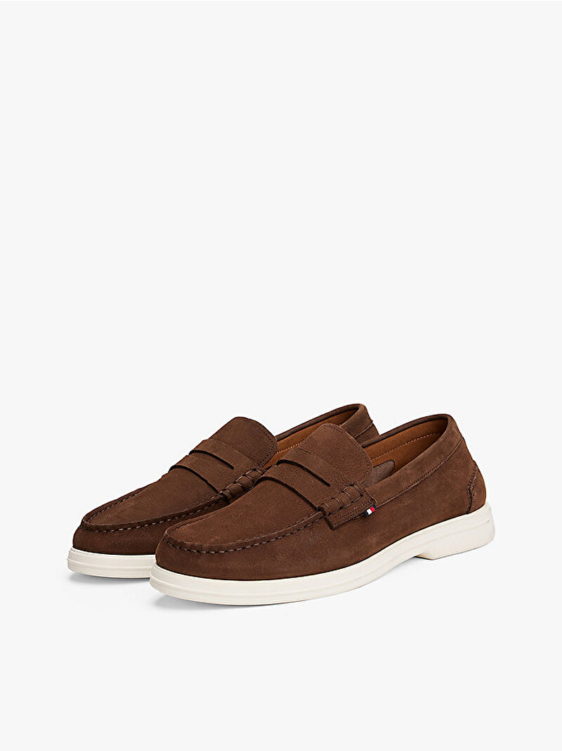 Erkek Tommy Hilfiger Nubuk Loafer Kahverengi FM0FM05350GV0