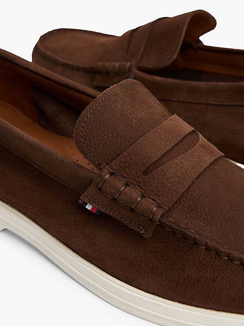 Erkek Tommy Hilfiger Nubuk Loafer Kahverengi FM0FM05350GV0