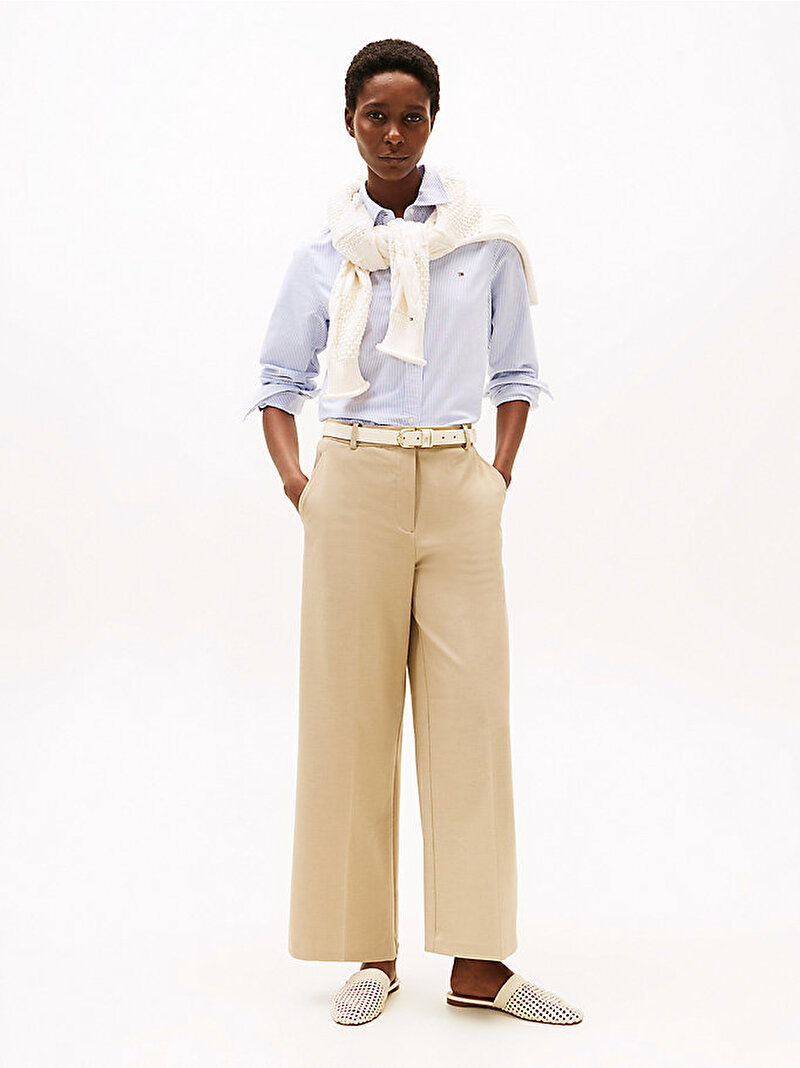 Kadın Bi-stretch Pantolon Bej  WW0WW45463AEG