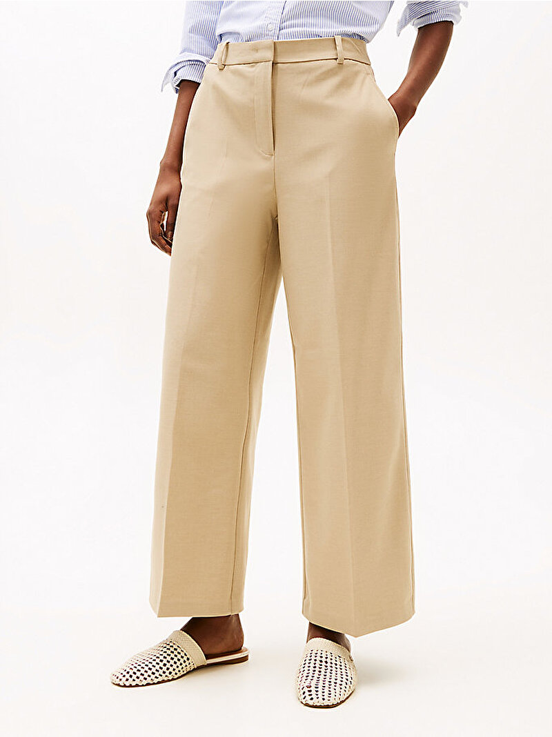 Kadın Bi-stretch Pantolon Bej  WW0WW45463AEG