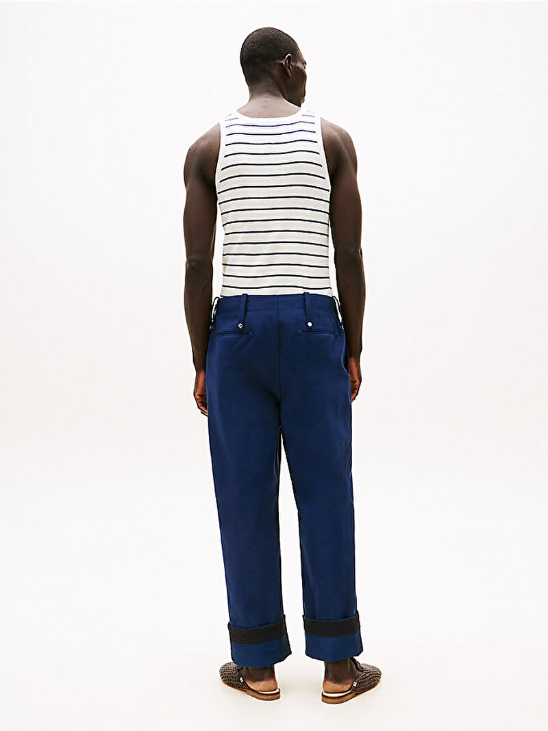 Erkek Crop Chino Pantolon Lacivert MW0MW41627DCC