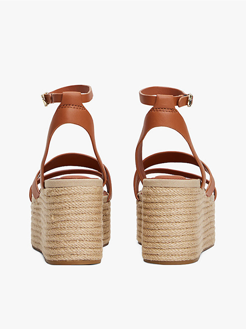 Kadın Ankle Strap Leather Espadril Kahverengi FW0FW08497GPA