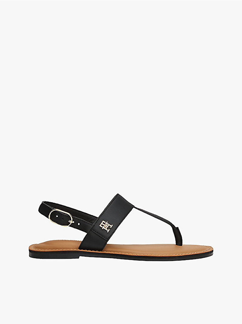 Kadın Leather Thong Sandalet Siyah FW0FW08505BDS