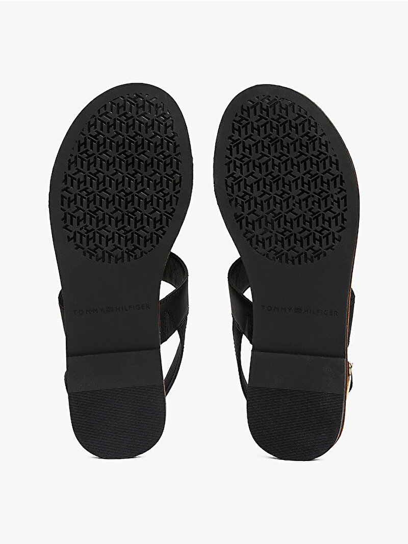 Kadın Leather Thong Sandalet Siyah FW0FW08505BDS