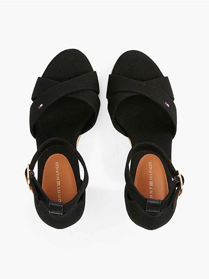 Kadın Flag High Wedge Espadril Siyah FW0FW08661BDS