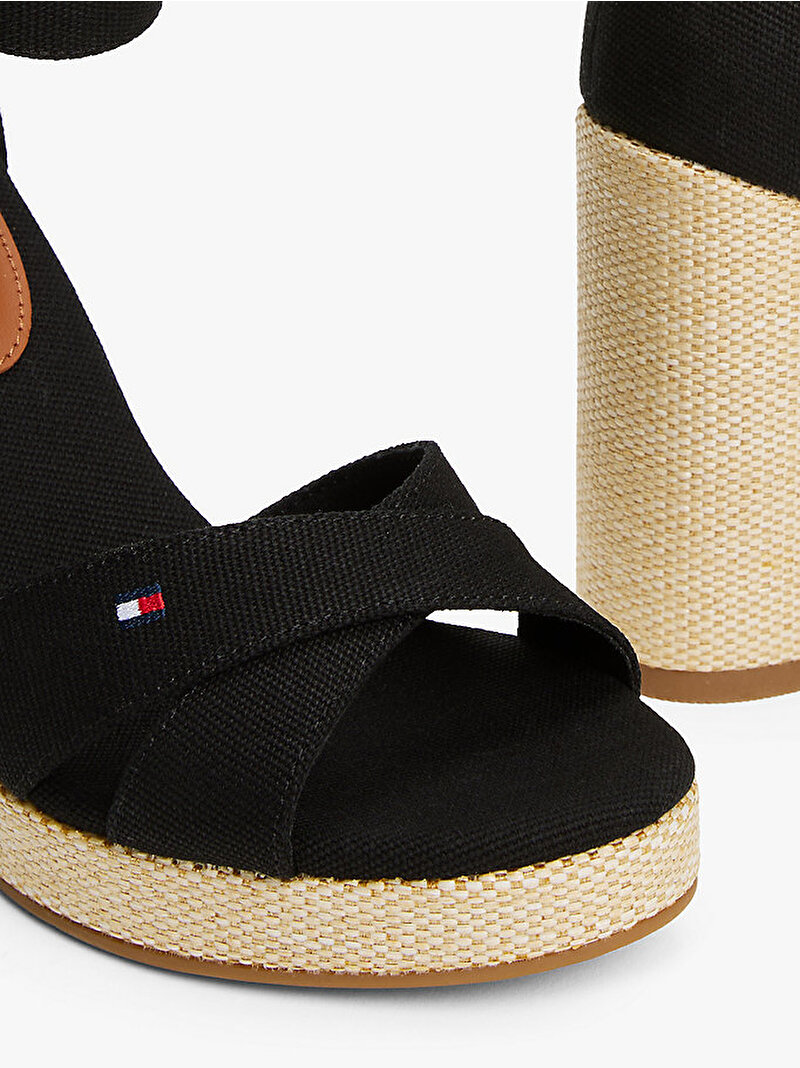Kadın Flag High Wedge Espadril Siyah FW0FW08661BDS