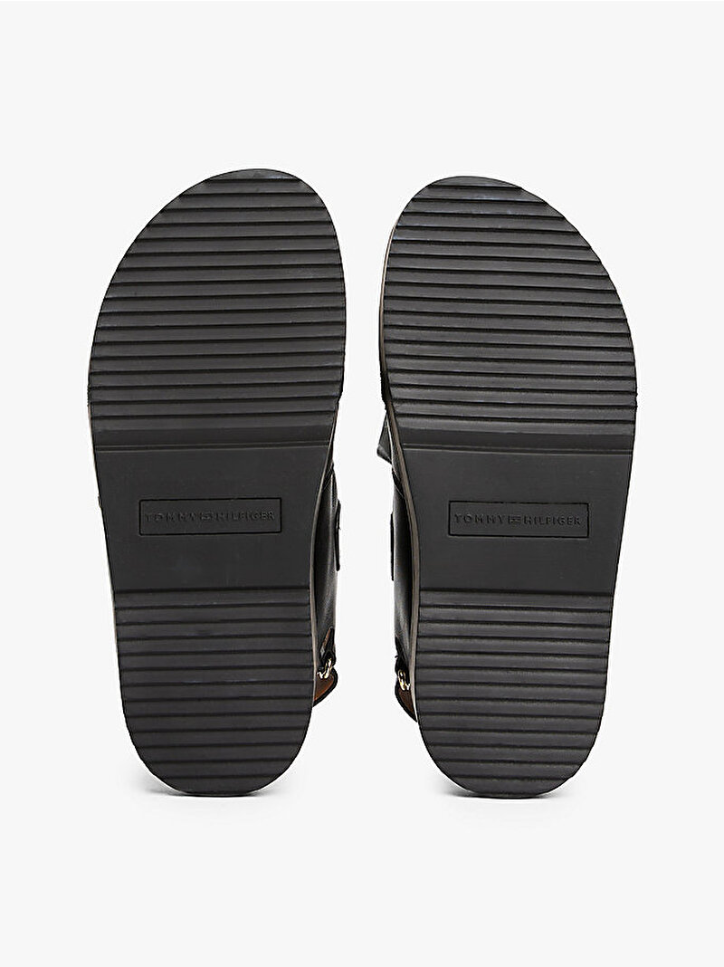 Kadın Leather Sporty Sandalet Siyah FW0FW08799BDS