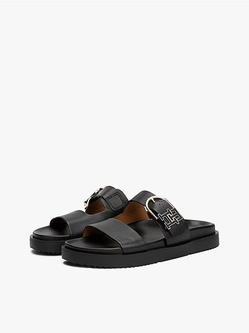 Kadın Leather Sporty Mule Terlik Siyah FW0FW08512BDS