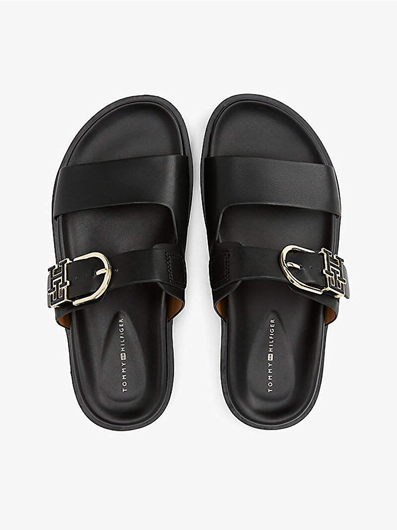 Kadın Leather Sporty Mule Terlik Siyah FW0FW08512BDS