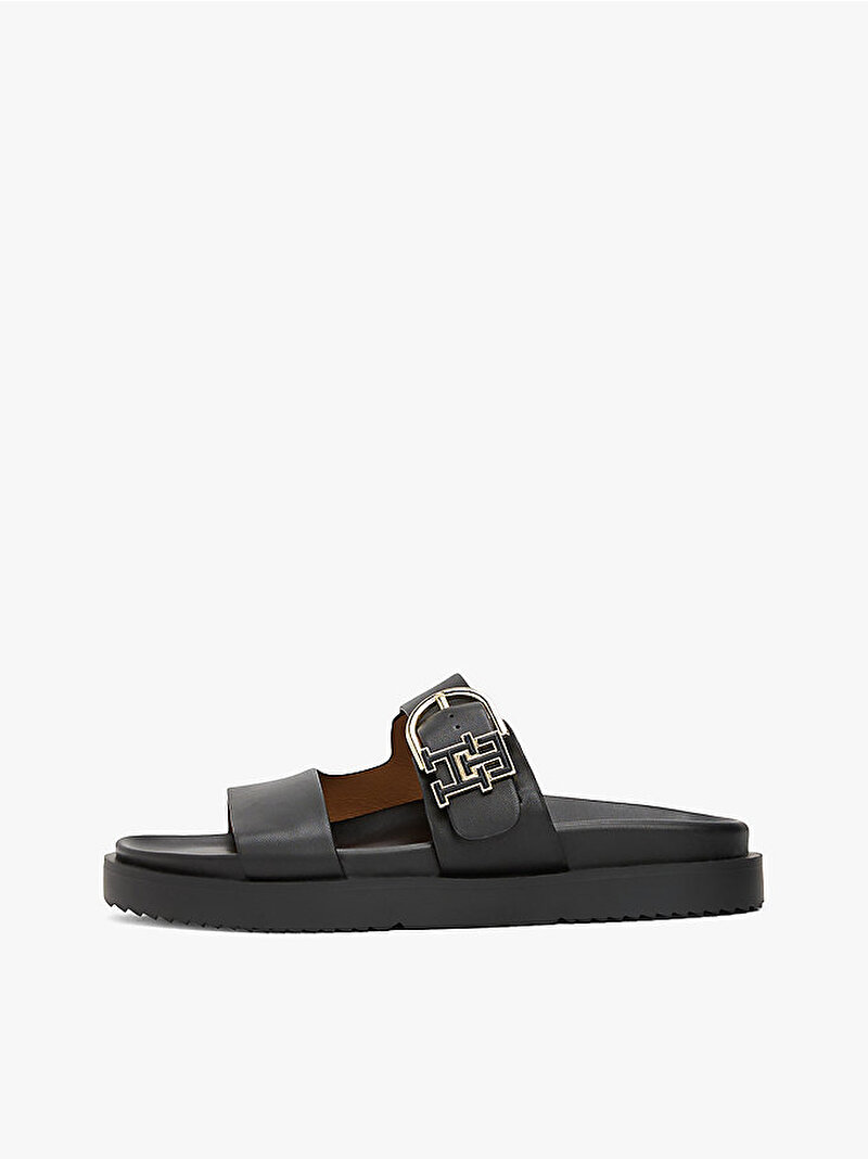 Kadın Leather Sporty Mule Terlik Siyah FW0FW08512BDS