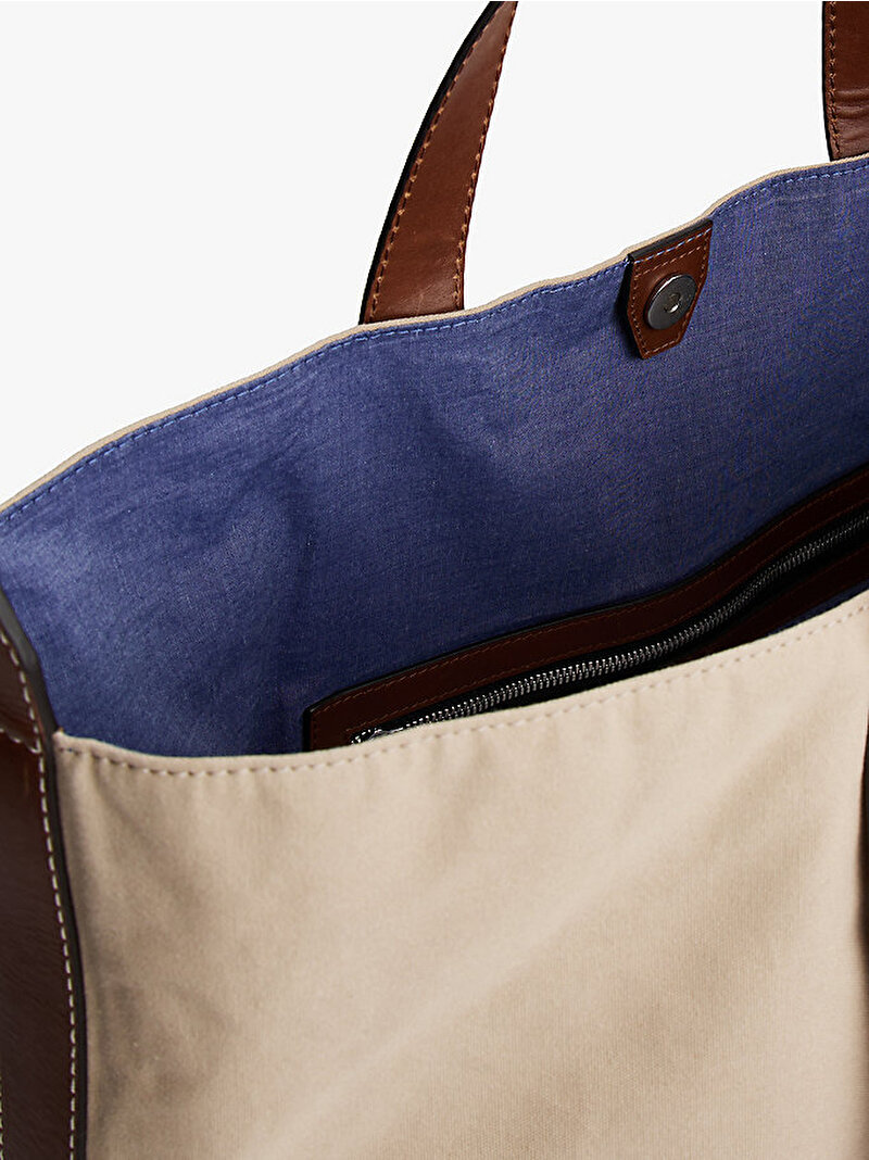 Erkek Canvas Tote Çanta Bej  AM0AM13915ACI