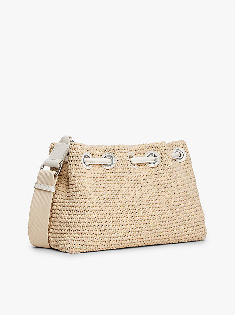 Kadın Drawstring Omuz Çantası Ekru AW0AW18175YBL