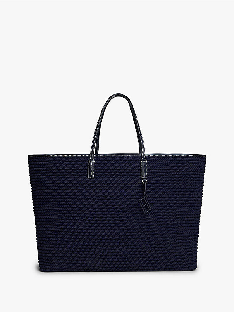Kadın Maxi Crochet Tote Çanta Lacivert AW0AW17936DW6