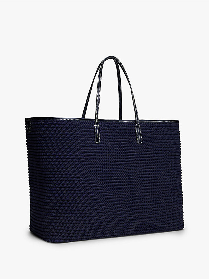Kadın Maxi Crochet Tote Çanta Lacivert AW0AW17936DW6