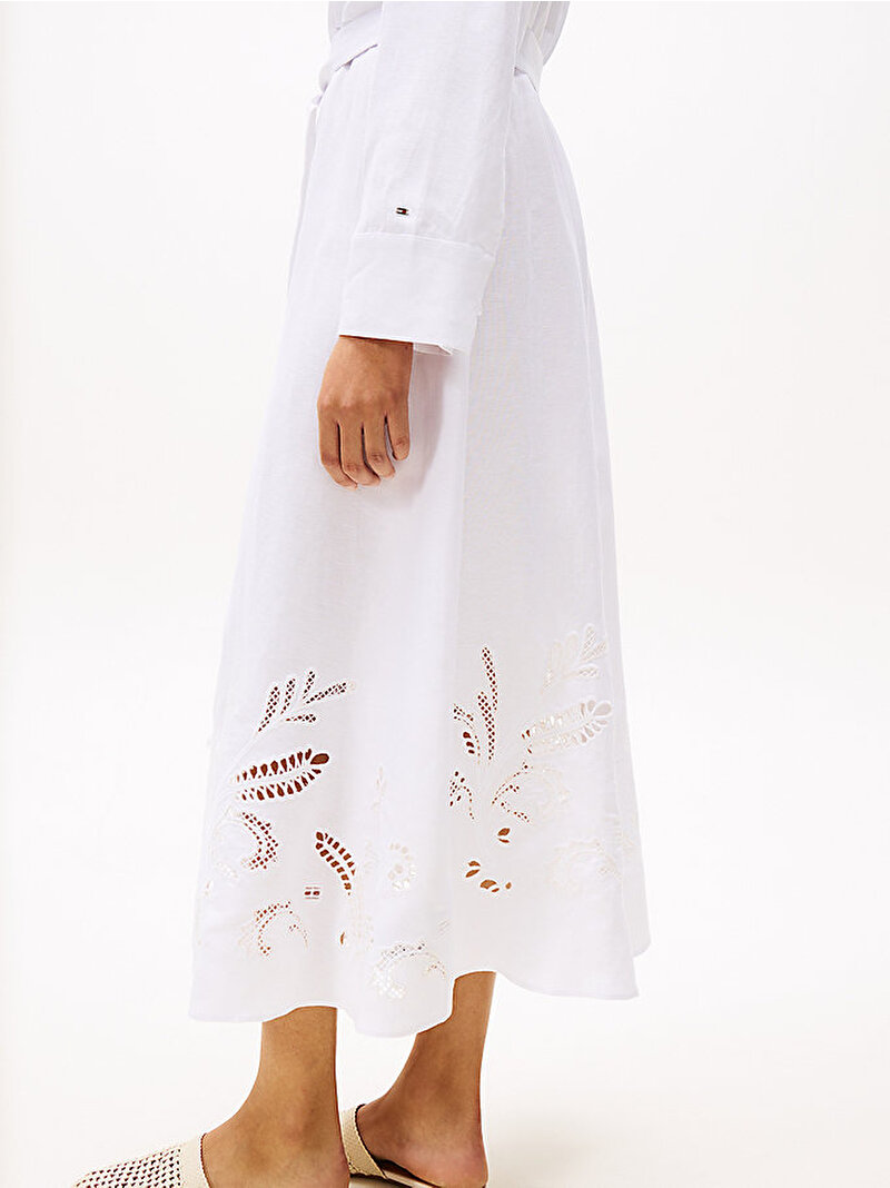 Kadın Broderie Anglaise Elbise Beyaz  WW0WW45939YCF