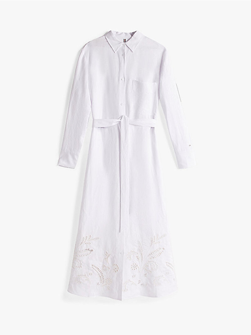Kadın Broderie Anglaise Elbise Beyaz  WW0WW45939YCF