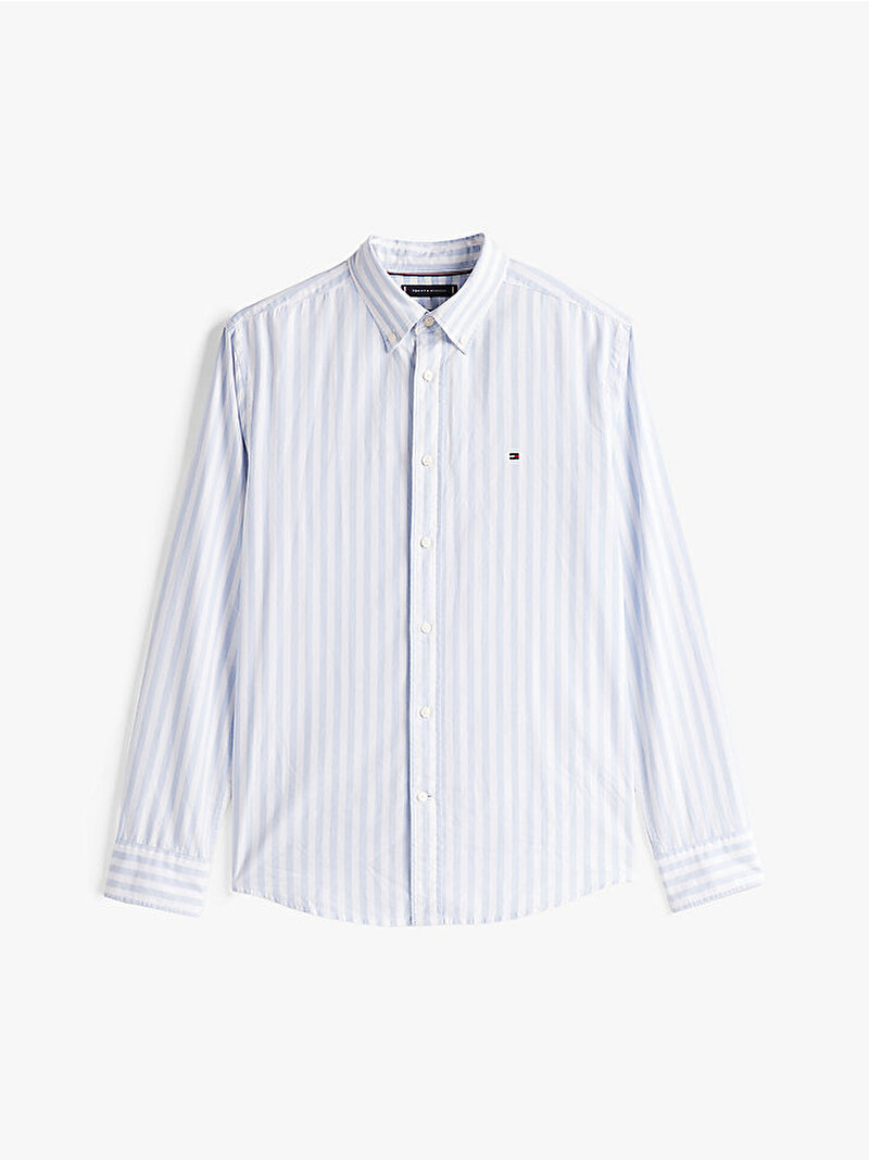 Erkek Flex Poplin Bold Gömlek Mavi  MW0MW391590A4