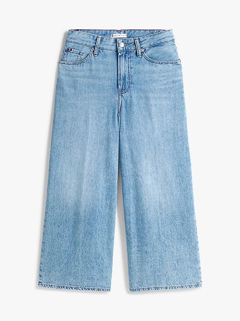Kadın Wide Leg Jean Pantolon Mavi  WW0WW455041AC