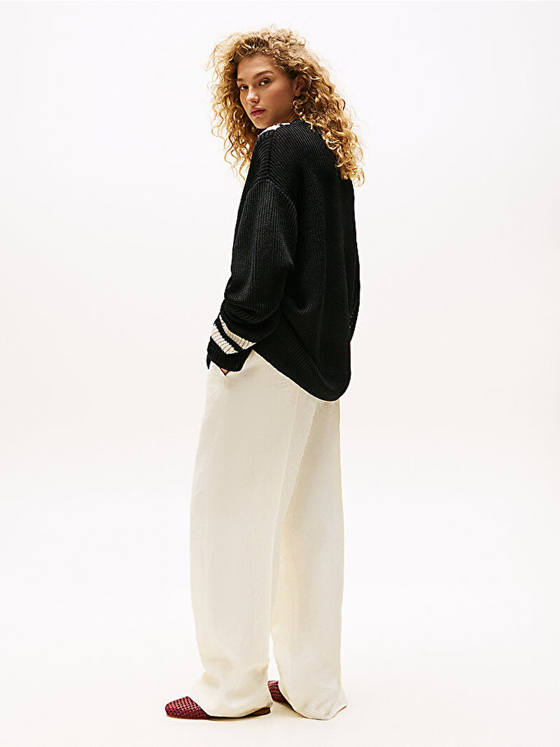Kadın Oversize Kazak Siyah WW0WW47605BDS