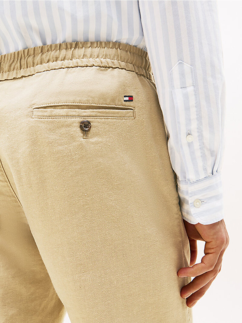 Erkek Harlem Sorona Linen Pantolon Bej  MW0MW38801RBT