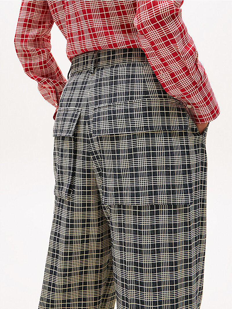 Kadın Tailored Cargo Pantolon Lacivert WW0WW476000MS