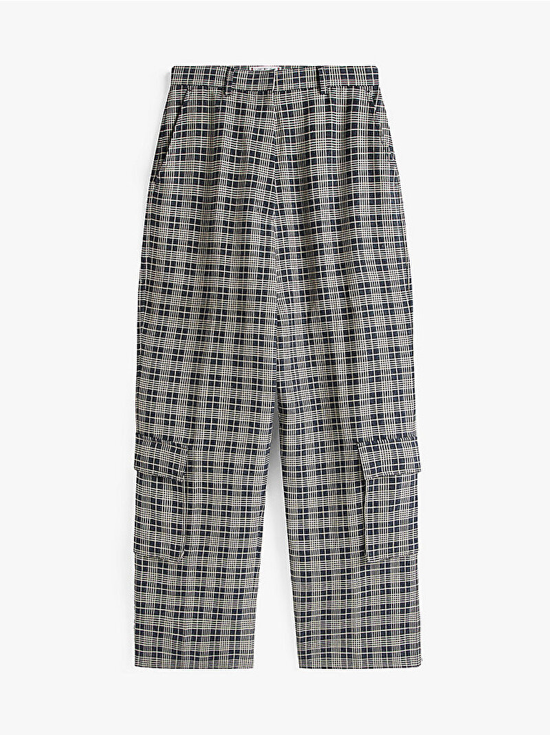 Kadın Tailored Cargo Pantolon Lacivert WW0WW476000MS