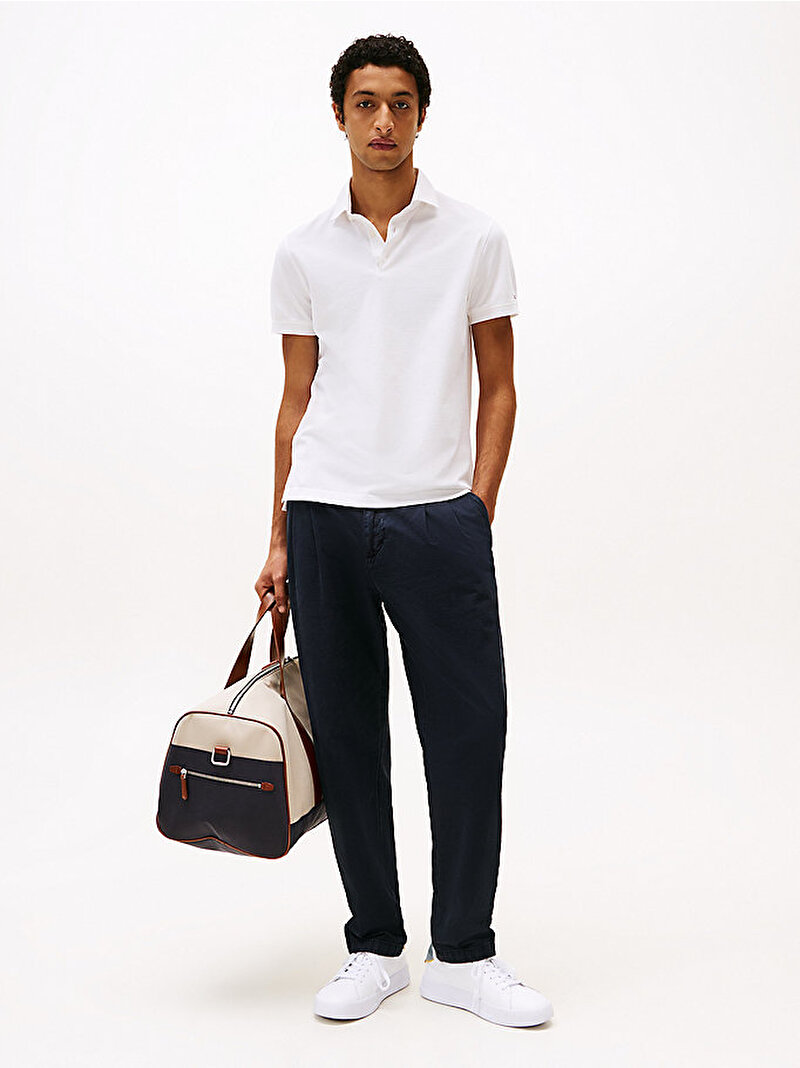 Erkek Dc Spread Collar Polo T-shirt Beyaz  MW0MW38745YCF