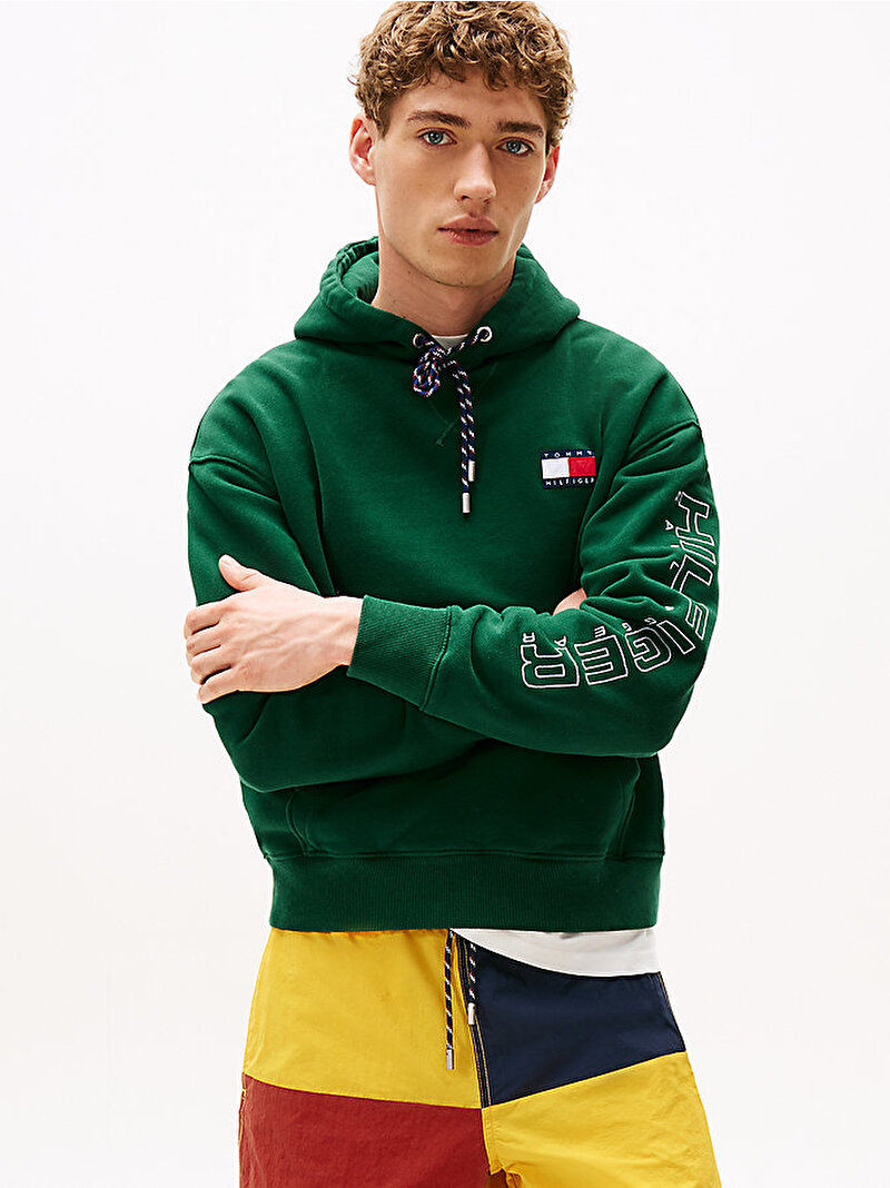 Unisex Sailing Hoodie Yeşil MN0MN00019L6K