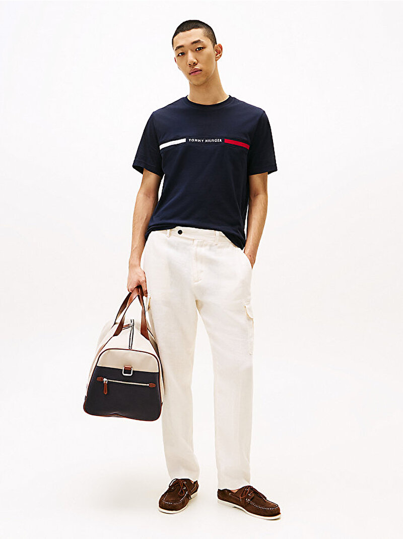 Erkek Hilfiger Chest T-shirt Lacivert MW0MW36498DW5