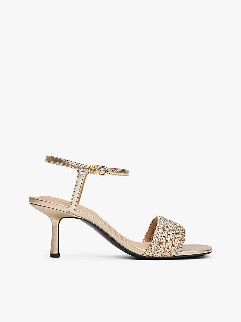 Kadın Metallic Leather Kitten Topuklu Ayakkabı Gold FW0FW086110HS