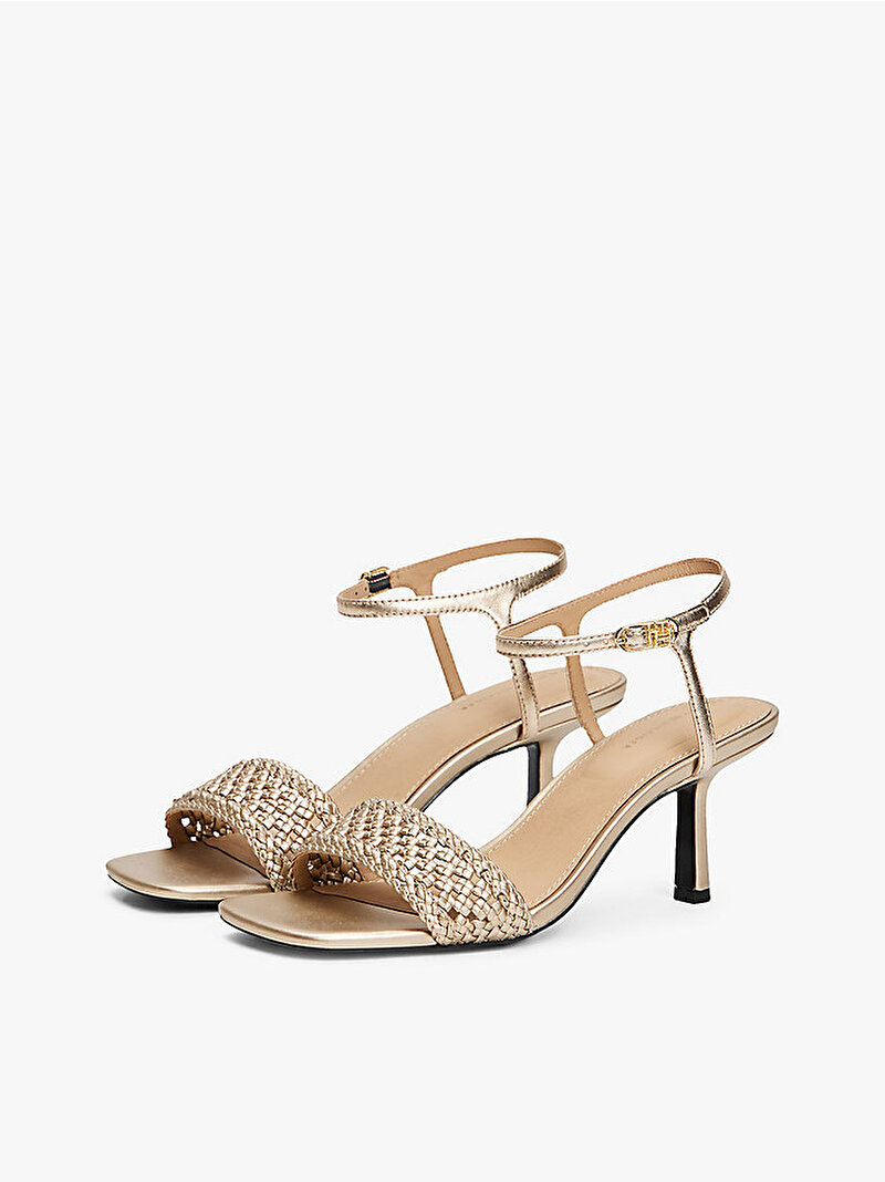 Kadın Metallic Leather Kitten Topuklu Ayakkabı Gold FW0FW086110HS