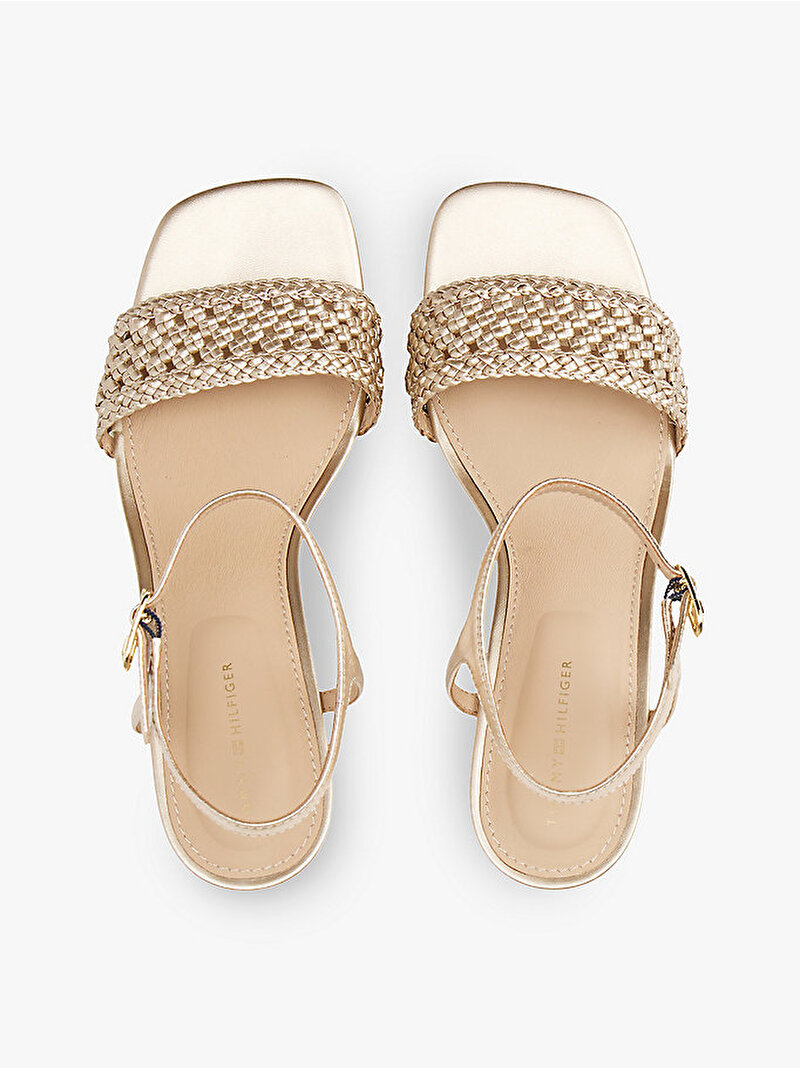 Kadın Metallic Leather Kitten Topuklu Ayakkabı Gold FW0FW086110HS
