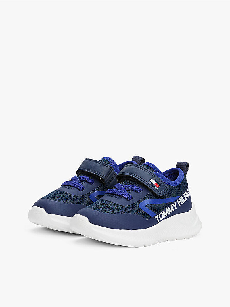 Erkek Çocuk Low Cut Lace Up Velcro Sneaker Mavi  EF00033868601